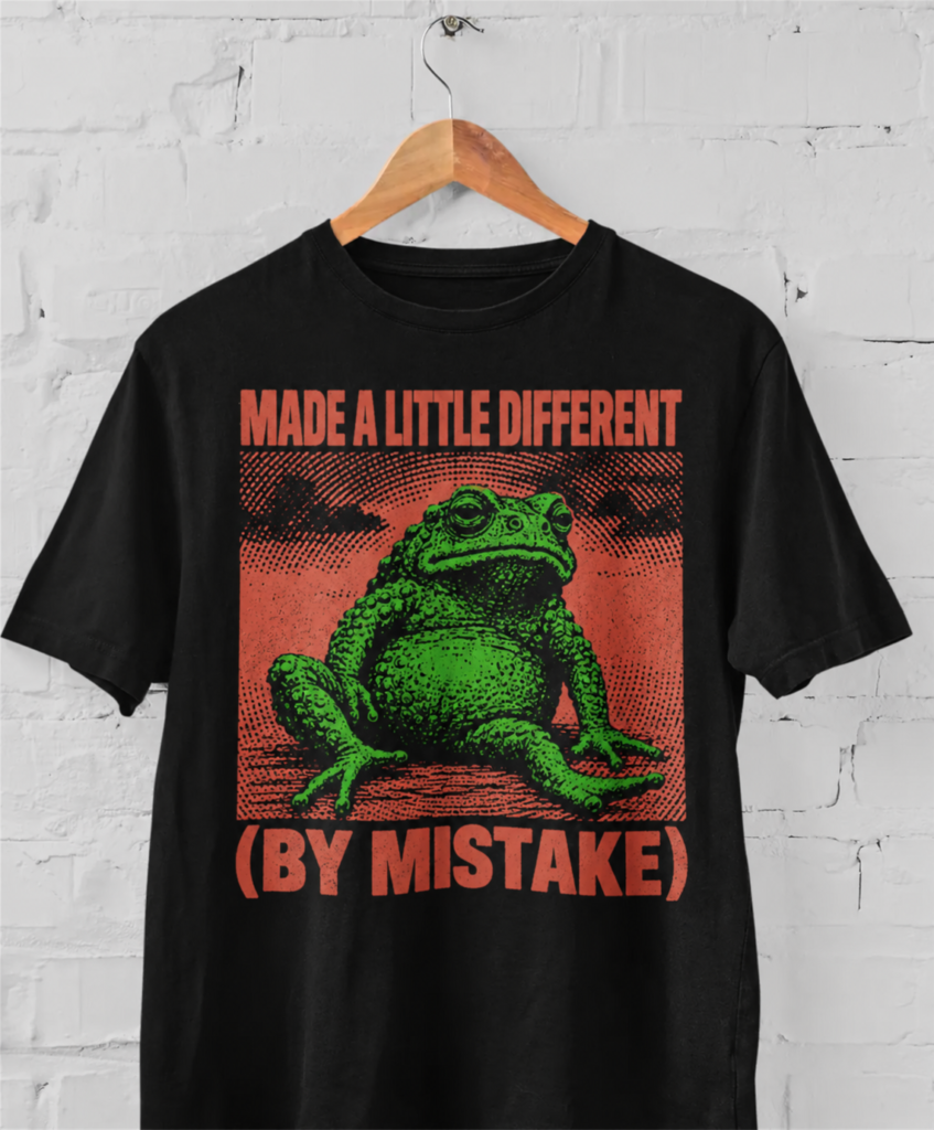Funny Frog Graphic T-Shirt – Made a Little Different by Mistake
