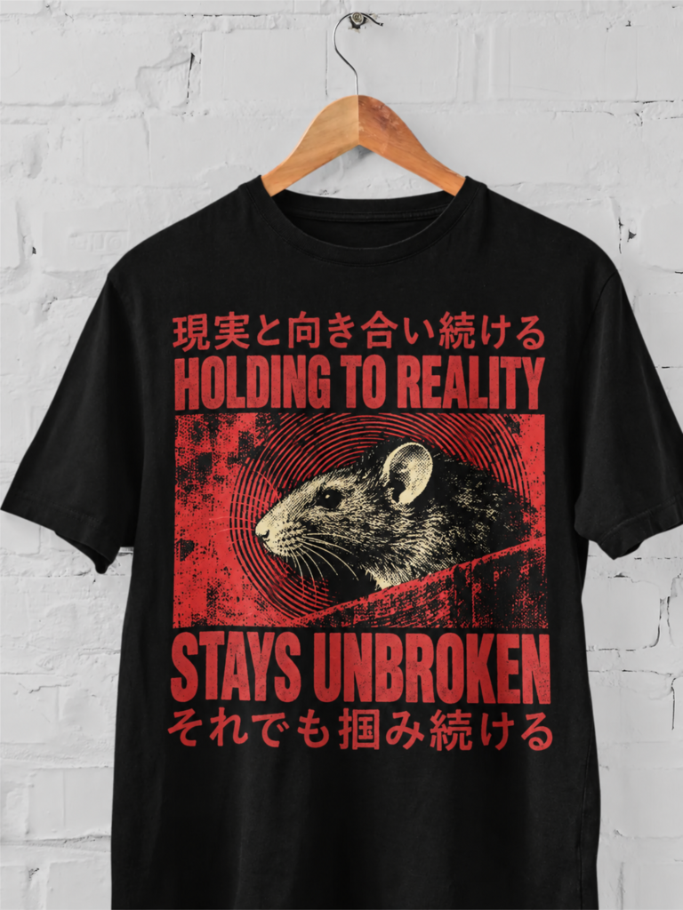 Holding to Reality Mouse Shirt | Vintage Japanese Graphic Tee