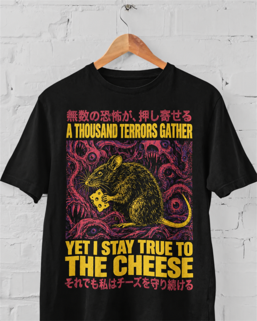 A Thousand Terrors Gather Rat Graphic T-Shirt