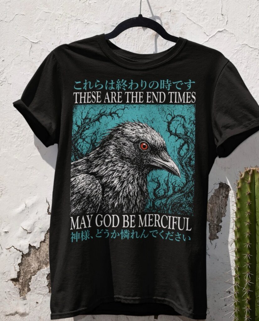 End Times Raven Shirt | Gothic Japanese Graphic Tee