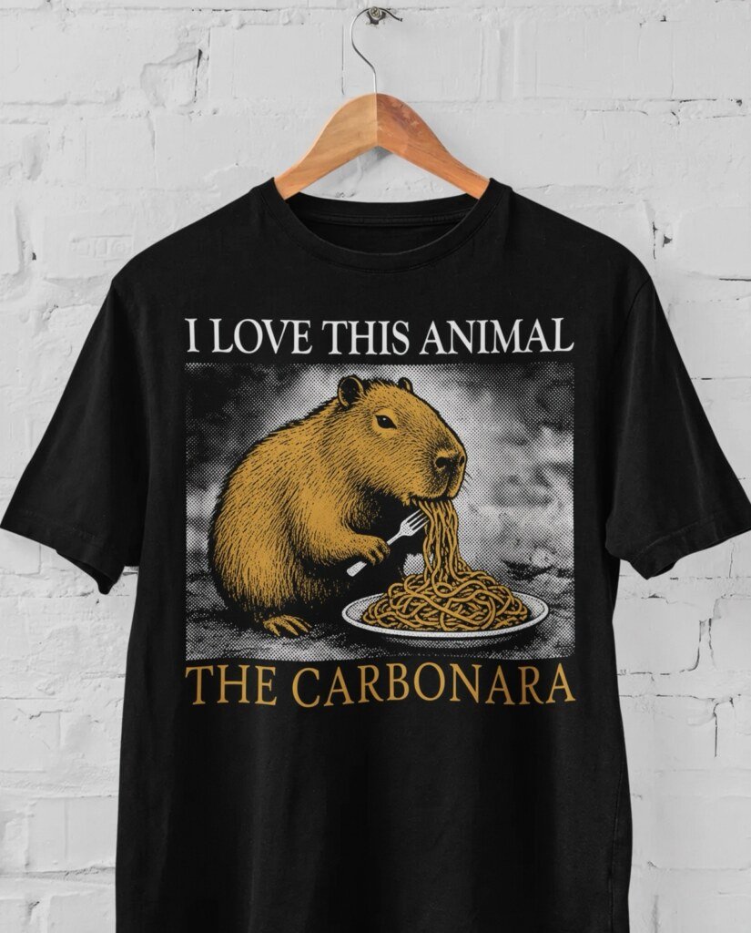 Capybara Carbonara Shirt | Funny Animal Graphic Tee