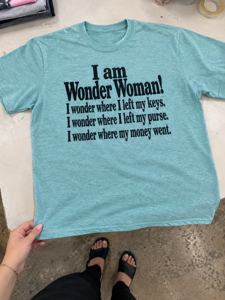 I Am Wonder Woman I Wonder Where I Left My Keys I Wonder Where I Left My Purse I Wonder Where My Money Went T-Shirt