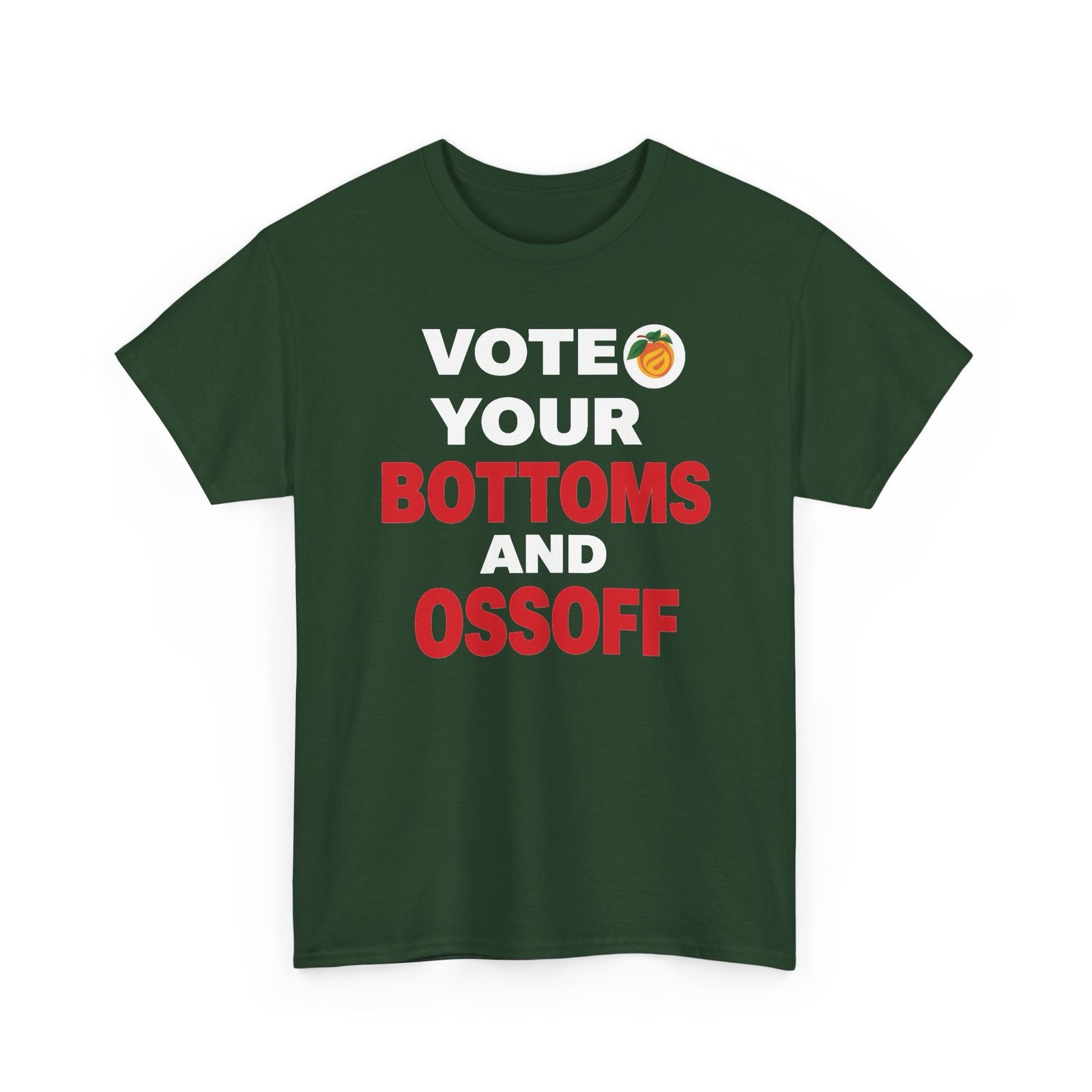 Peach Vote Your Bottoms and Ossoff Unisex T-Shirt - Image 2
