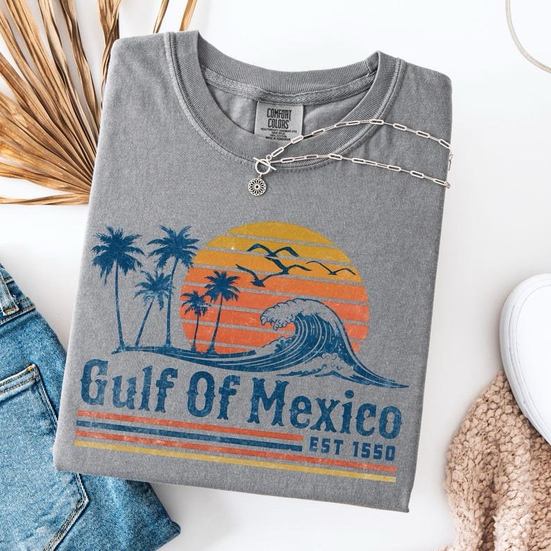 img_4895 Gulf of Mexico Retro Sunset Comfort Colors® 1717 T-Shirt