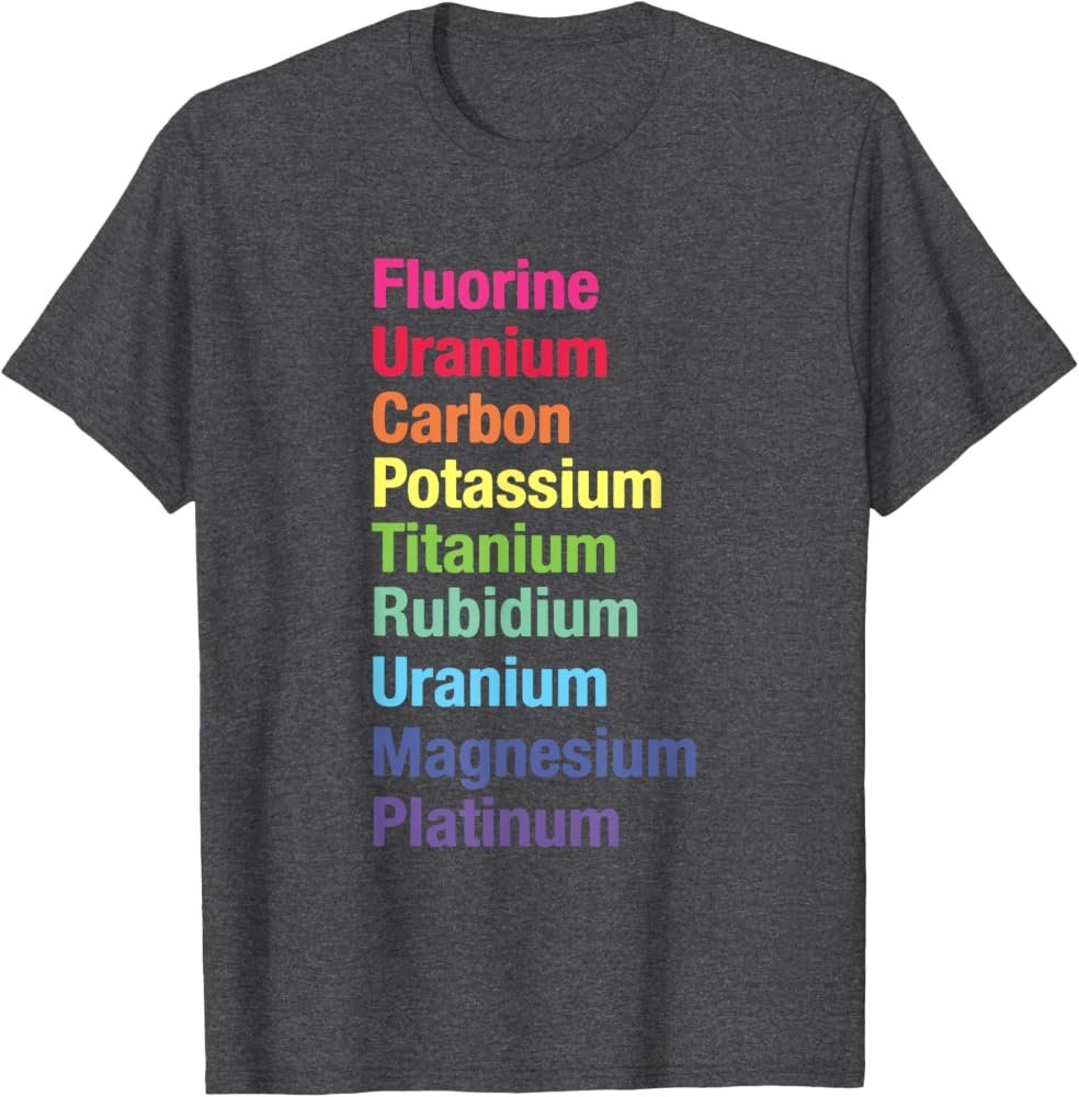 img_5035 Fluorine Uranium Carbon Potassium Titanium T-Shirt